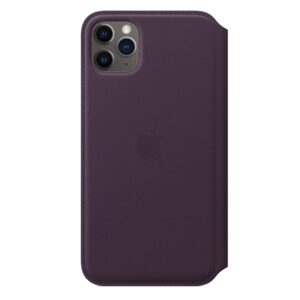 iPhone 11 Pro Max Leather Folio - Aubergine