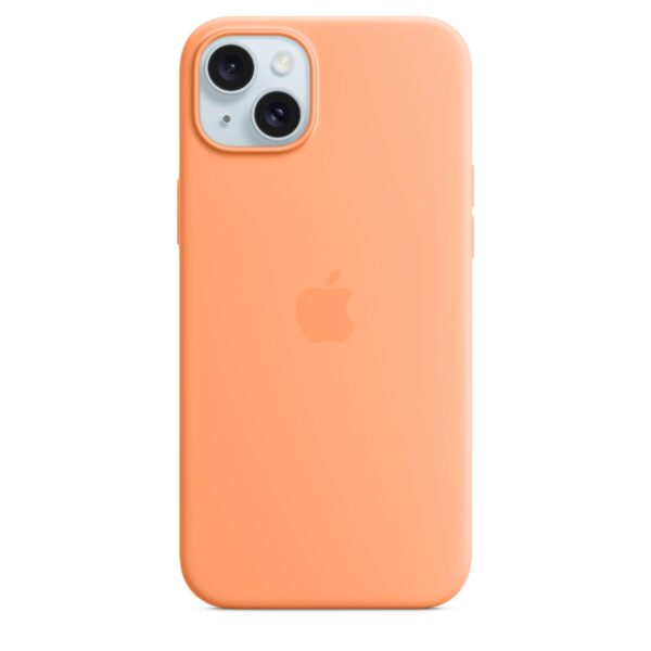 iPhone 15 Plus Silicone Case with MagSafe - Orange Sorbet